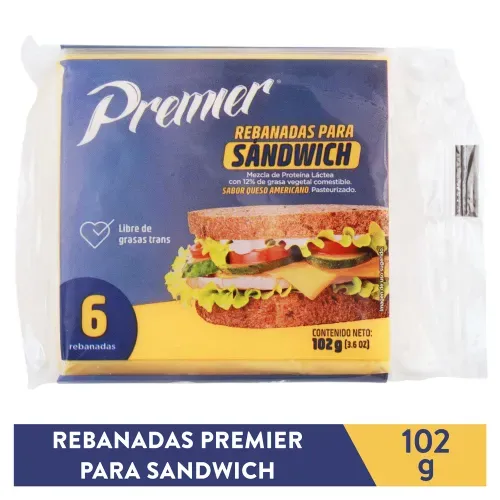 Queso Para Sándwich Premier - 102 g