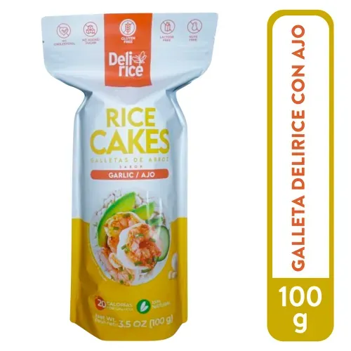 Galleta De Arroz DeliRice Con Ajo - 110g