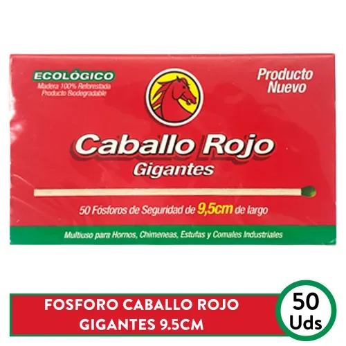 Fosforo Caballo Rojo Segurid Gigante - 50 unidades