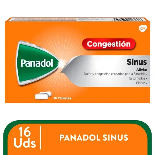 Panadol Sinusitis Tabletas x 16-Precio indicado por caja