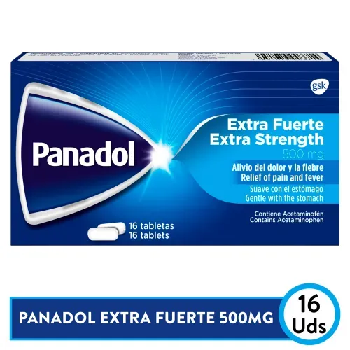 Panadol Extra Fuerte Tabletas x 16-Precio indicado por caja