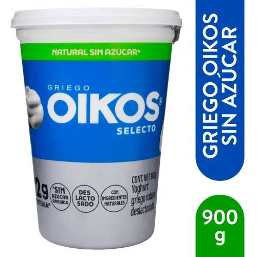 Yogurt Oikos natural sin azúcar - 900 g