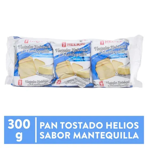 Pan Tostado Mantequill Helios 3pk 300 Gr