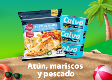Atún, mariscos y pescado para preparaciones de  verano